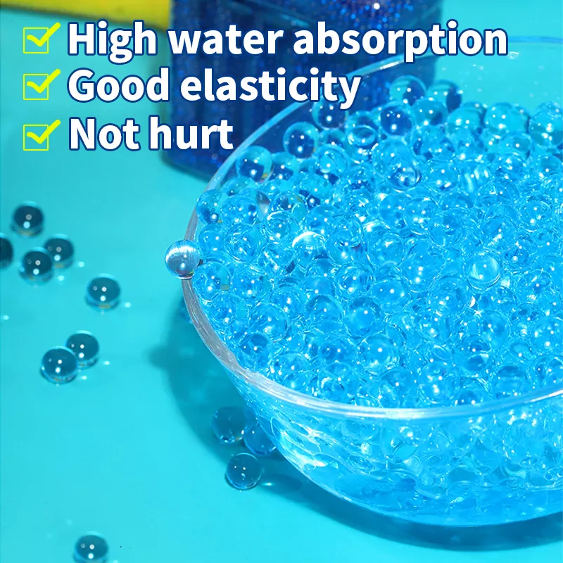 Perles d'eau de sol en cristal en forme d'hydrogel de 7 à 8mm, boule de Gel Bio pour fleurs/désherbage, boules de gelée magiques en croissance de boue