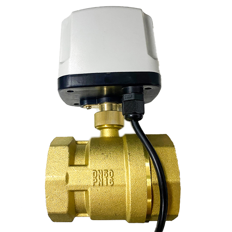 1/2" 3/4" 1" 2" IP65 Waterproof Motorized Ball Valve 3-Wire 2 Control Brass Electric Ball Valve Big Torque Metal Motor