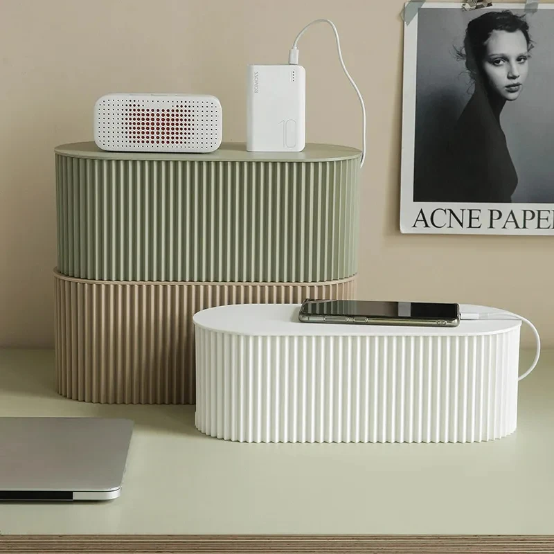 Wire Storage Box Large Capacity Data plug board Storage Box Desktop Cable Management Box Router Bracket