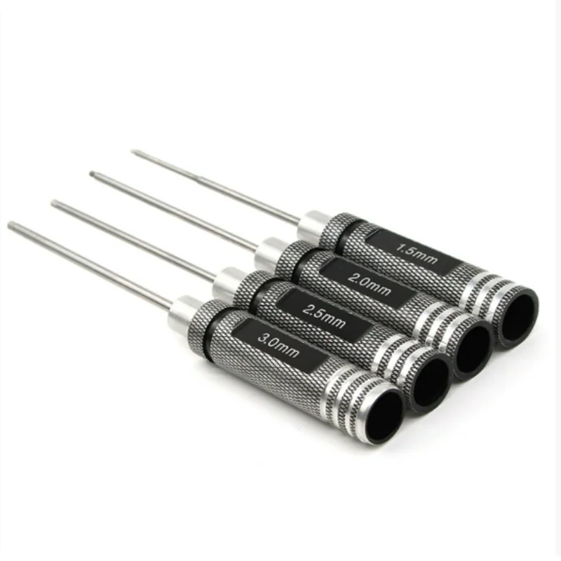 Destornillador de llave hexagonal TiNi de nitruro de titanio de alta calidad, 1 pieza, 1,5mm/2mm/2,5mm/3.0mm para helicóptero RC