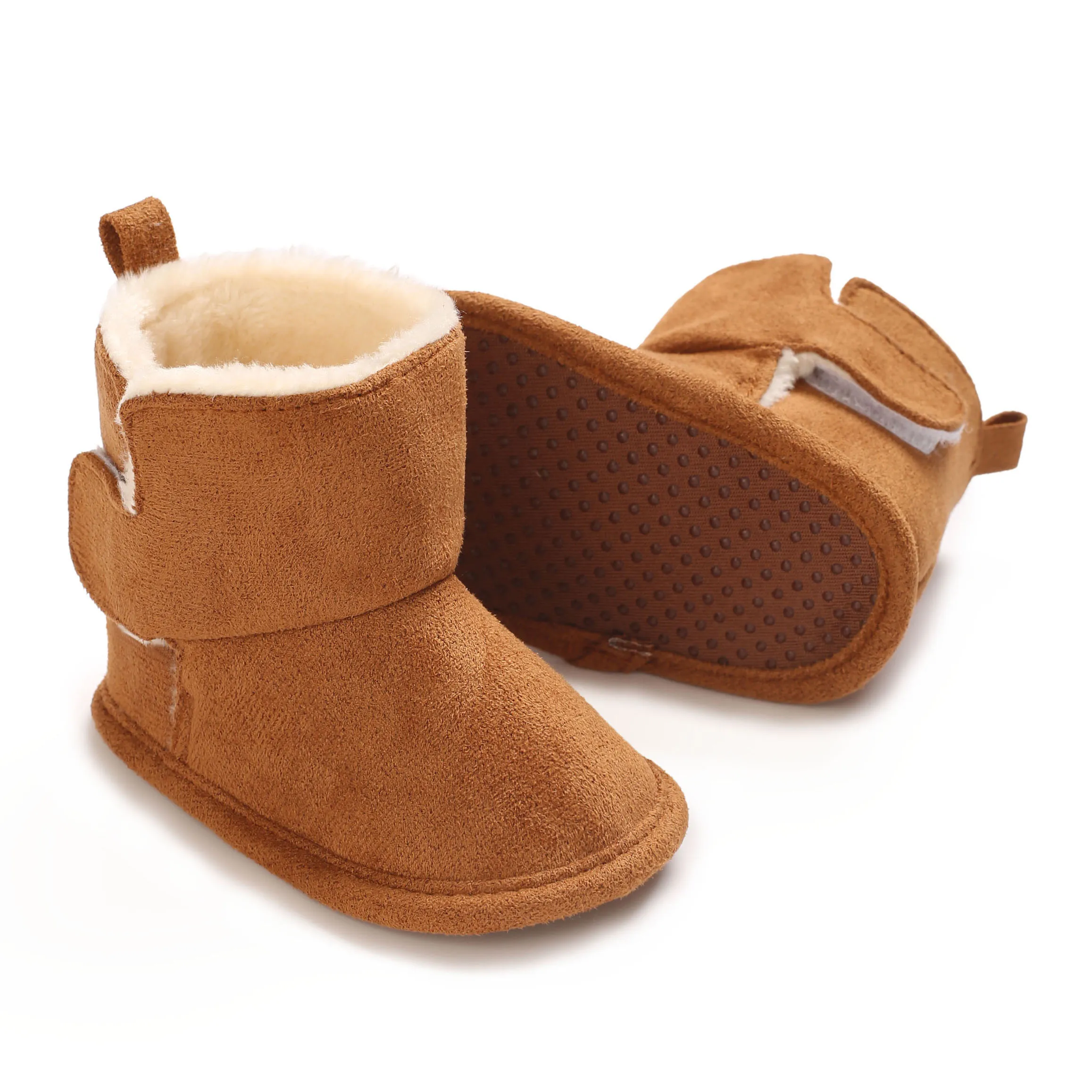 Novas botas de bebê para o inverno calor 0-18m bebê recém-nascido velcro sola macia anti deslizamento sapatos frontais sapatos de bebê botas de neve quentes