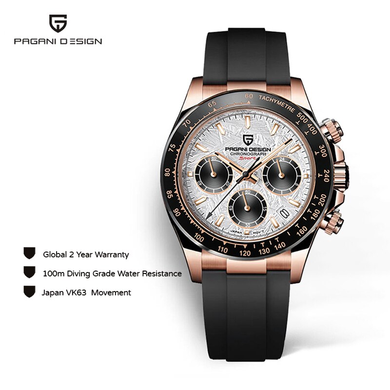 2024 neue PAGANI DESIGN Männer Sport Quarz Uhren Herren Business Uhren VK63 Top Marke Luxus Uhr Männer Chronograph Uhr für Männer