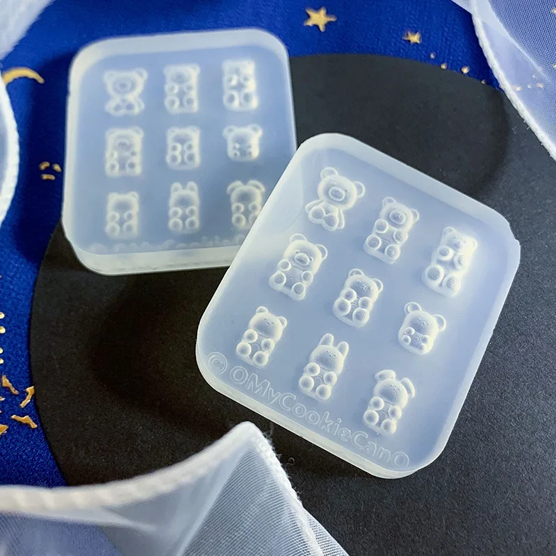 DIY ミニクマイヤリングネイルモールドエポキシ樹脂モールドジュエリーツールジュエリーモールドジュエリーアクセサリー