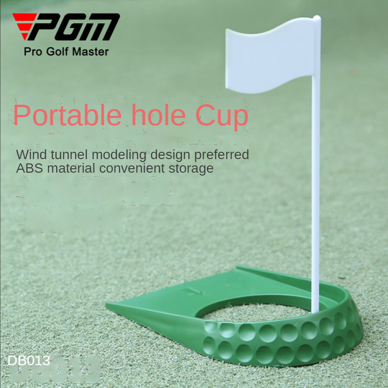 PGM Golf Hole ถ้วย Hole Flag ABS แบบพกพาในร่ม Golf Putting Trainer พัตเตอร์สีเขียว Practice Home Yard Outdoor Training Aid