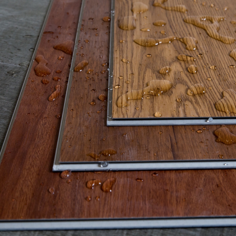 플라스틱 단단한 코어 럭셔리 목재 단일 엠보싱, 홈 오피스용, Spc 바닥 비닐 타일