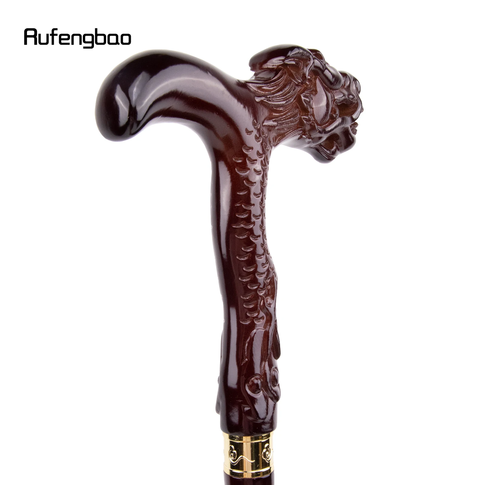 Деревянная трость с красным драконом, 84 см