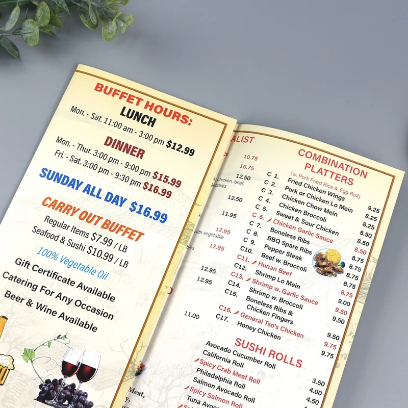 custom.Folded Flyer Printing Four Panels 8 pages Brochure Printing