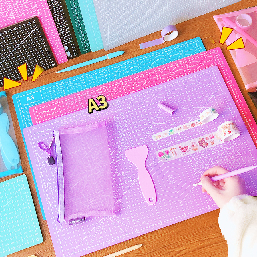 A3 PVC Cutting Mat double Side Cut Pad for crafts cutting table Card cutter DIY Knife Engraving Leather Cutting Board 123