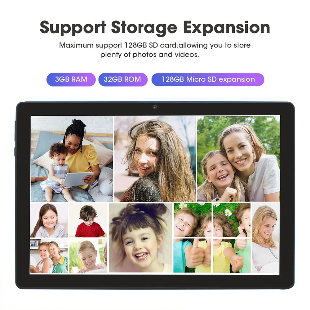 Weelikeit Tablet 10.1 ''Android 11 3GB RAM 32GB ROM 1280x800 IPS ultra dünne Tablets PC A133 Quad Core Axt Wifi-6 mit Fall F11W