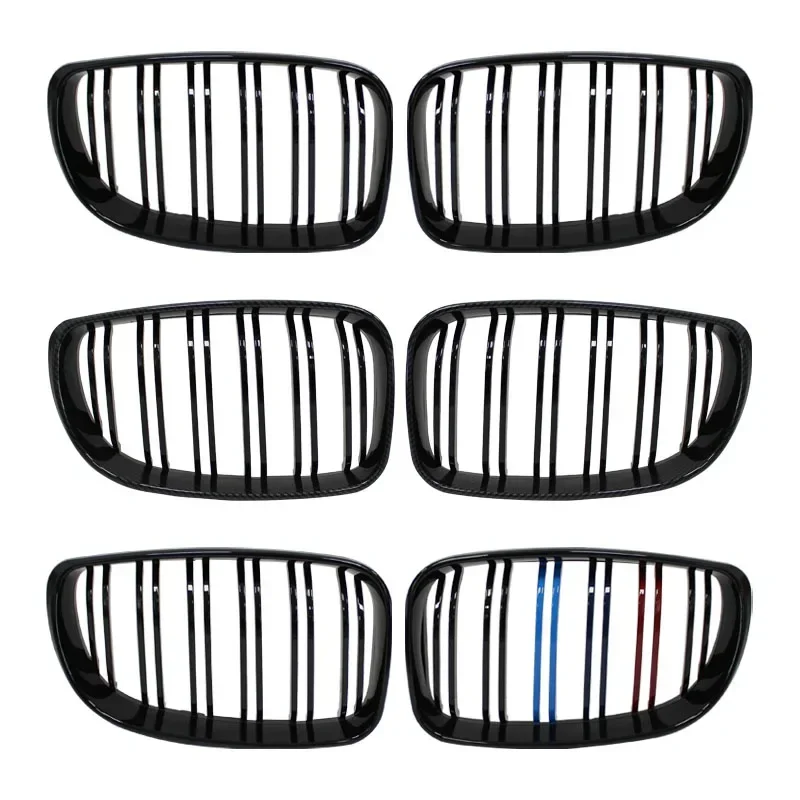 For BMW E81 E87 E82 E88 128I 130I 135I Car Front Bumper Kidney Grille Racing Grills Grilles Gloss Black Dual Slats Grill 07-11