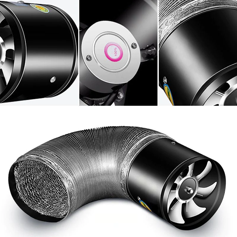 4''6''8''Super Suction Multifunctional Powerful Mute Exhaust Fan Pipe kitchen toilet exhaust fan air ventilation ceiling booster