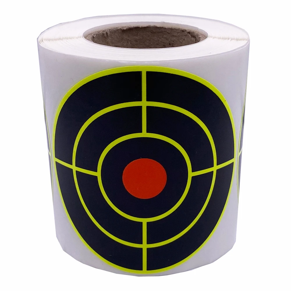 Echte Kleur-Impact Sticker Doelen 3 Inch 4 Inch 20 100 200 250 Tellingen Pak Zwart In Gele 5310
