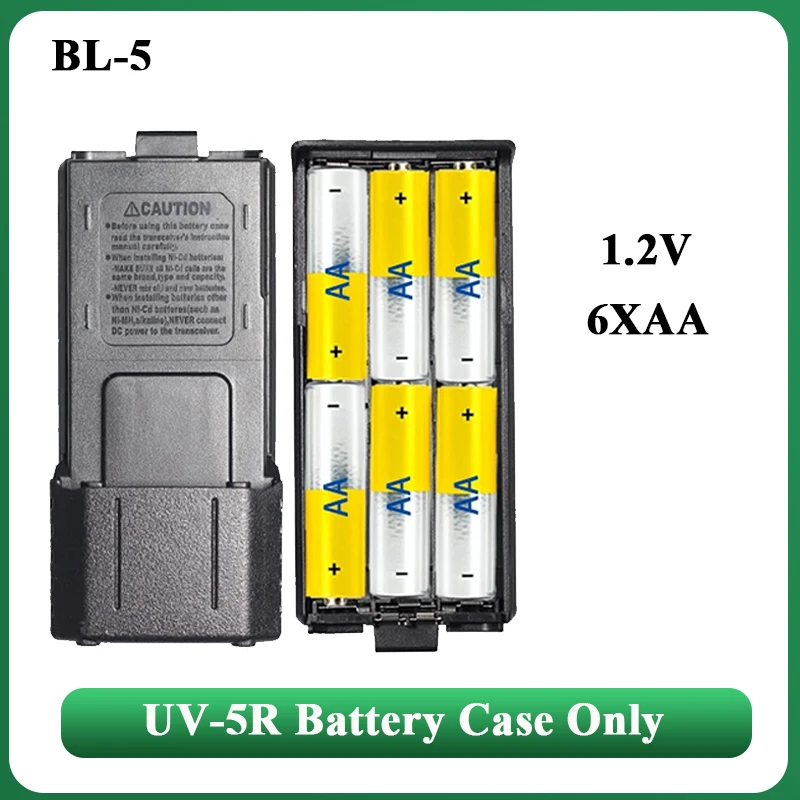 Baofeng UV-5R Obudowa baterii BL-5 Obudowa baterii AAA Rozszerzona obudowa baterii AA do GT-5R DM-5R UV-5RE Walkie Talkie Akcesoria