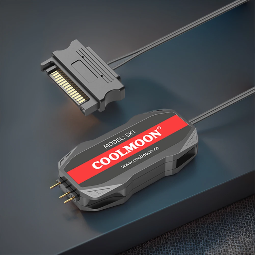 5V 3Pin ARGB Controller To SATA RGB Remote Mini Controller HUB Adapter RGB Remote Controller for PC Fan Cooling Fan Light Strip