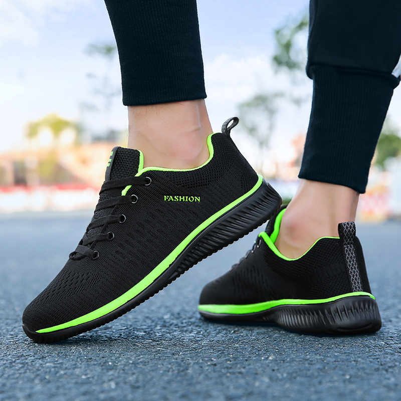 Männer laufen Turnschuhe leichte Sportschuhe klassische Mesh atmungsaktive Schnürschuhe Outdoor-Wanderschuhe männliche Tennis schuhe
