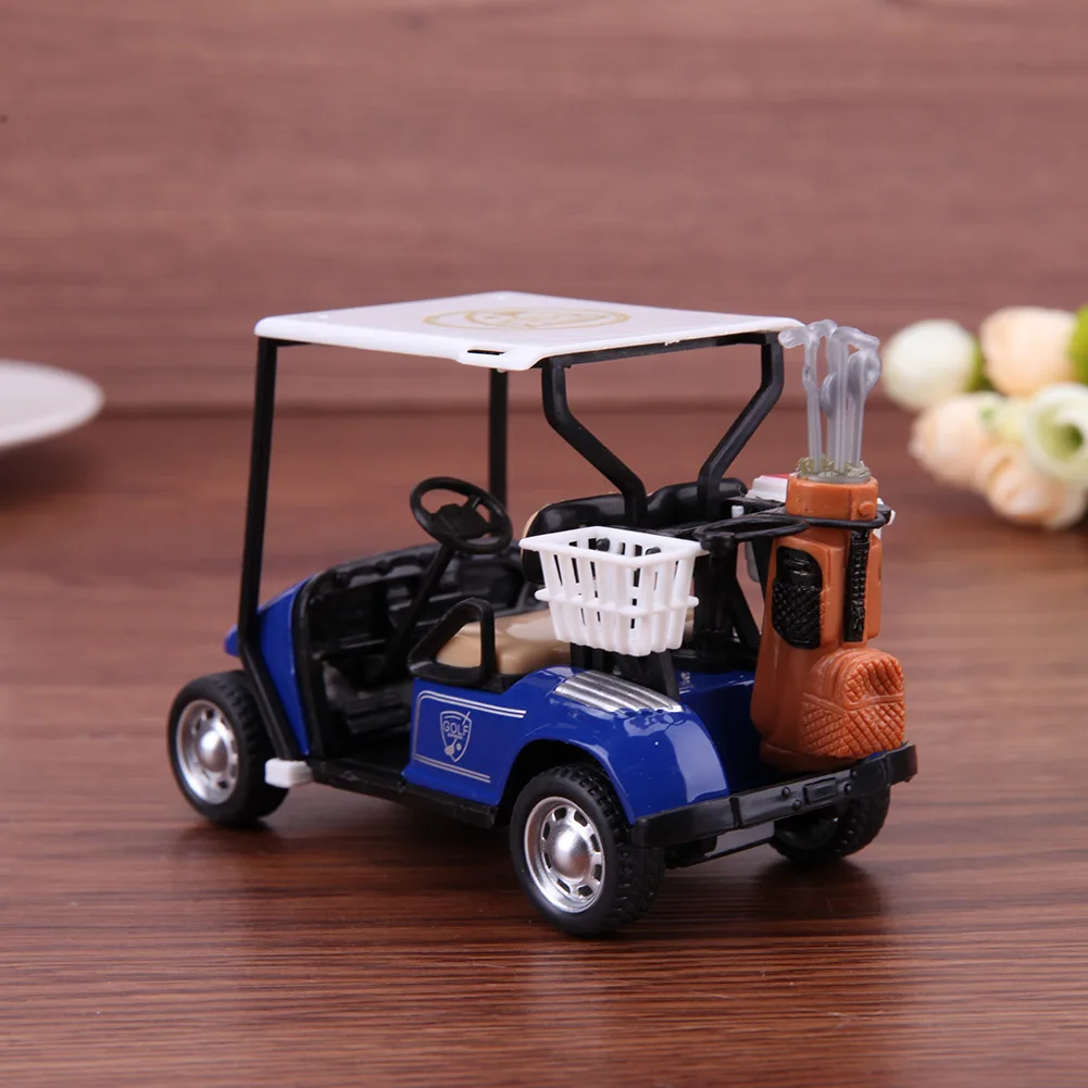 Carro modelo de golfe para crianças, mini carrinho de ação pullback, brinquedo infantil, fácil operação com luz, música, seguro para o feriado, 1/36