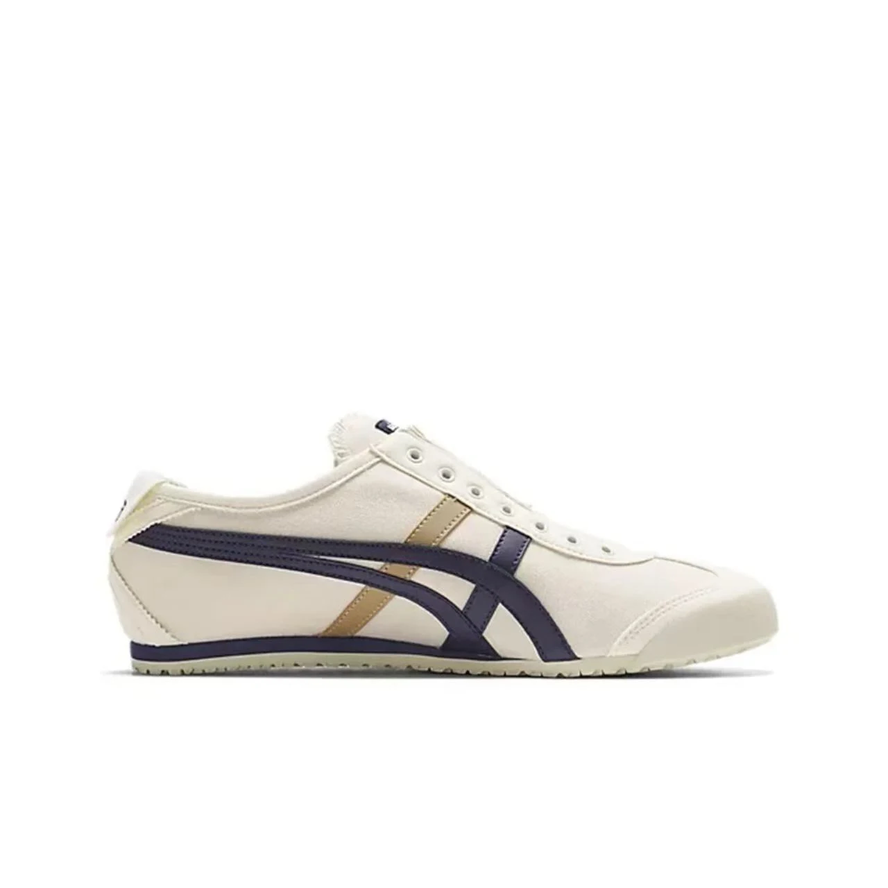 Asics Onitsuka Tiger MEXICO 66 รองเท้าวิ่งผู้หญิงผู้ชาย Retro รองเท้าผ้าใบน้ําหนักเบาสีขาวสีฟ้าสีเหลือง