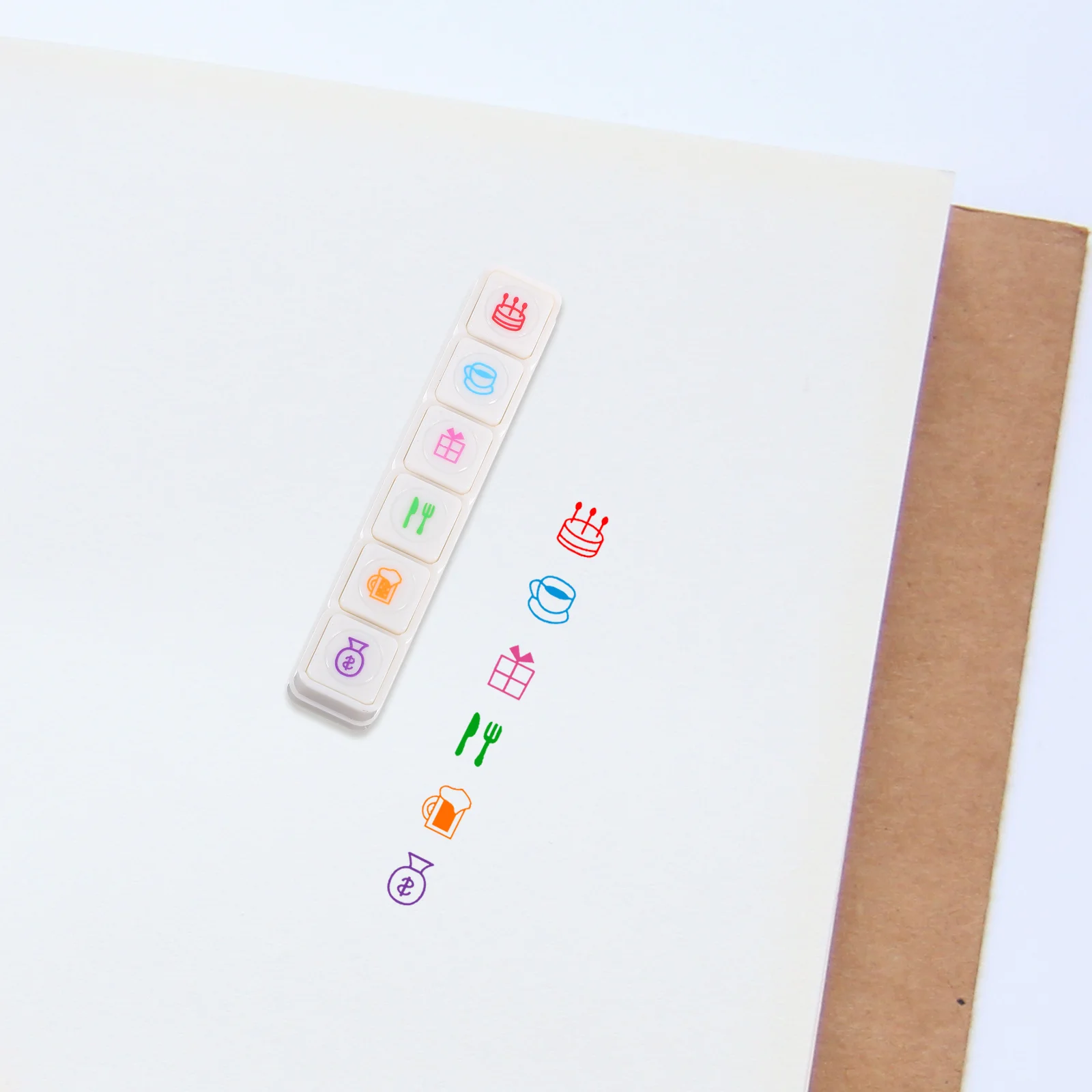 การ์ตูนคู่มือ Seal Journal DIY แสตมป์ Self Inking ไปรษณีย์อุปกรณ์สํานักงาน Scrapbooking พลาสติก Abs เด็กตกแต่ง