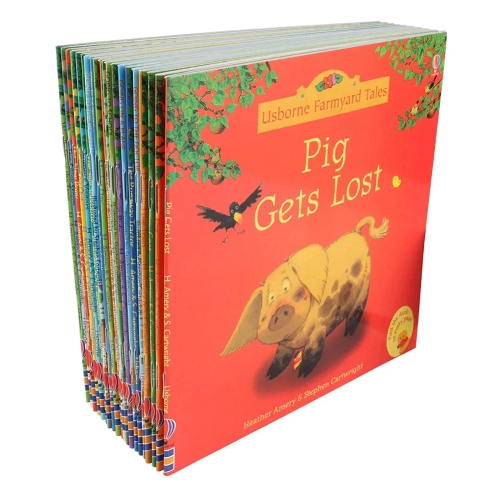 20หนังสือ/ชุด15x15ซม. usborne เรื่องฟาร์มนิทานสำหรับเด็กเด็กที่มีชื่อเสียงในฟาร์มหนังสือภาพภาษาอังกฤษ