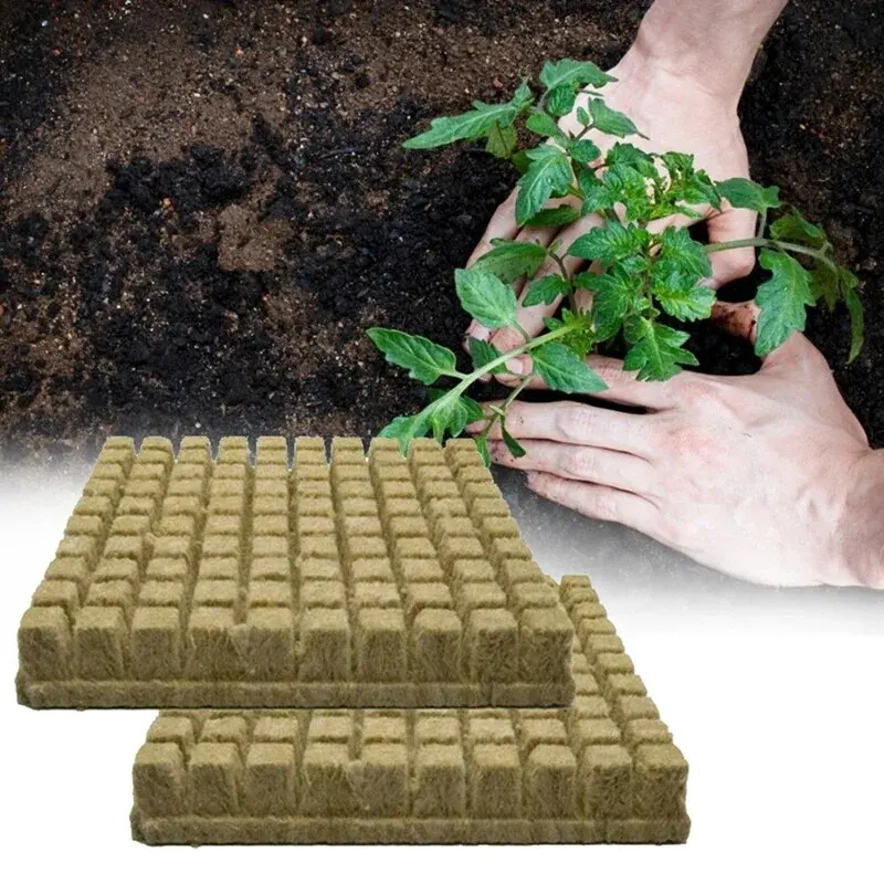 50 pçs 25x25x25mm pedra lã hidropônica crescer mídia cubos planta cubos substrato sem solo semeado lã de rocha plug mudas bloco