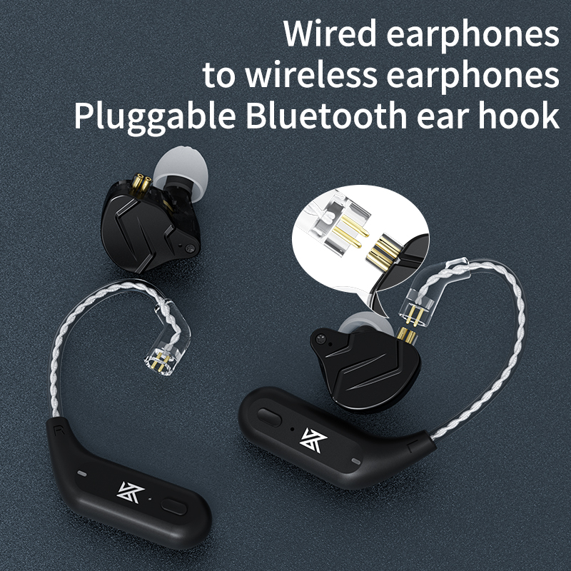 KZ AZ09 HD Bluetooth 5.2ตะขอเกี่ยวหูสายหูฟัง HiFi สายอัพเกรดไร้สายพร้อมเคสชาร์จ KZ Z1 S2 zstx Z1 zsx DQ6 ZS10 Pro