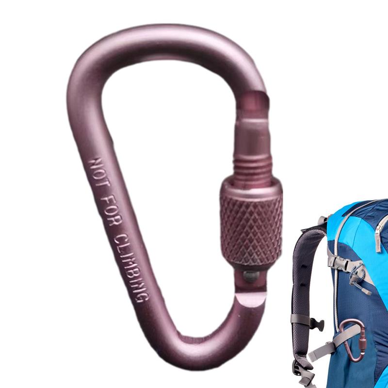 Mosquetón de escalada al aire libre, tensor de Paracord en forma de D, Clip de llavero, tensor de Guylines de aleación de aluminio, gancho de montañismo para campamento
