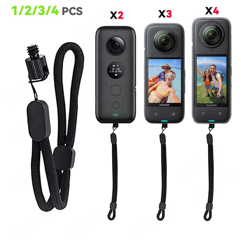 Correa de muñeca antideslizante y antipérdida, soporte de montaje de cuerda, Clip, correa de muñeca para Insta 360 X5 X3 X4 GO Pro 13, accesorios para cámara