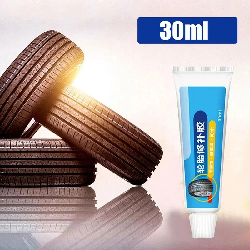 Cola para reparo de pneus de carro, cola preta para pneus de motocicleta e bicicleta, reparação rápida de rodas para cuidados com o carro, acessórios, ferramentas amabilis
