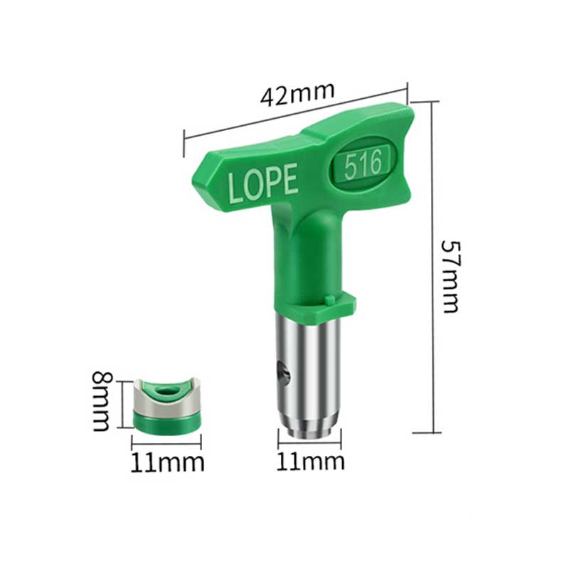 Embout sans air basse pression pour pistolet de pulvérisation de peinture Titan/Wagner/sans air, Etc. Type Buse Pulvérisateur Vert 310/516/410/208