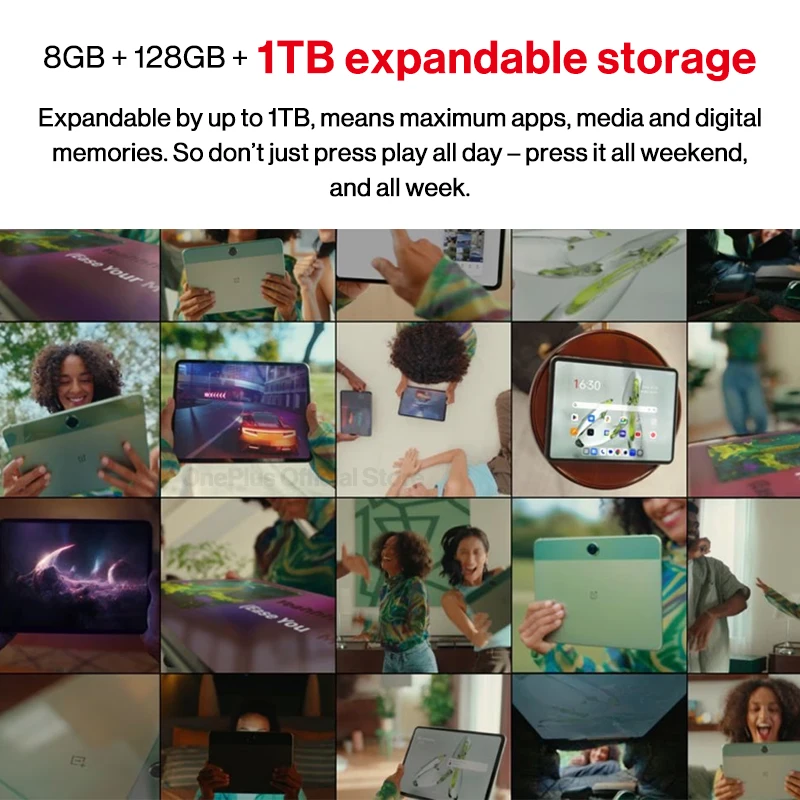 World Premiere OnePlus Pad Go แท็บเล็ต Global Version 2.4K 8000mAh แบตเตอรี่ 33W SUPERVOOC Charge 1TB ขยายได้ Storage