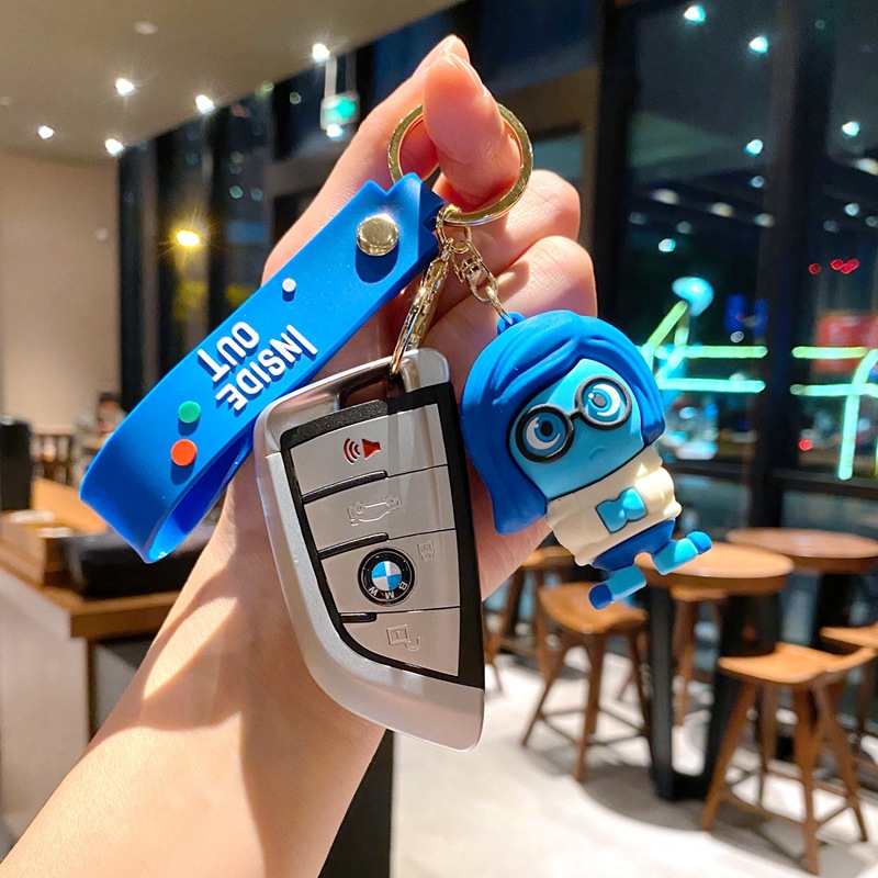 Mind Agent Team INSIDE OUT Cartoon Keychain Car Keychain Ring Pendant Anime Wholesale Small Gifts