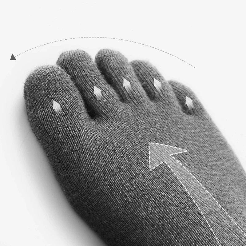 10 Uds = 5 pares de calcetines largos de cinco dedos para hombre, calcetines deportivos informales para correr con dedos separados, medias desodorantes para el sudor, calcetines antideslizantes para equipo