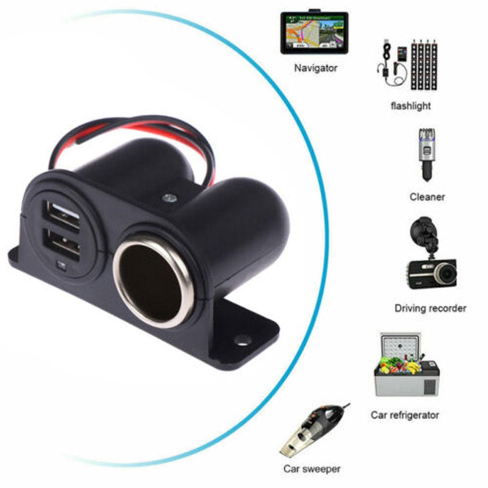 Podwójne gniazdo USB DC 5V 3.1A Wbudowany adapter samochodowy USB do zapalniczki samochodowej Gniazdo portu ładowarki z wieloma wtyczkami Akcesoria samochodowe