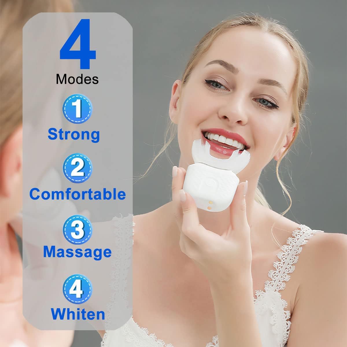 Escova De Dentes Elétrica Portátil Em Forma De U, Cuidado Oral Automático, 360 Graus, Venda Quente