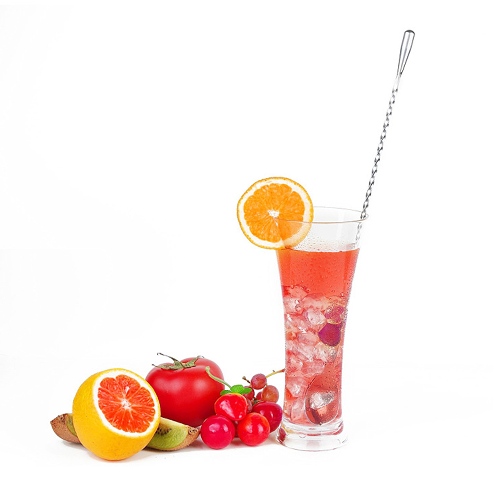 Agitadores de cóctel de mango largo, palo de mezcla de acero inoxidable, cuchara, Kit de Barman, accesorios, agitador de Whisky, Bar, cocina