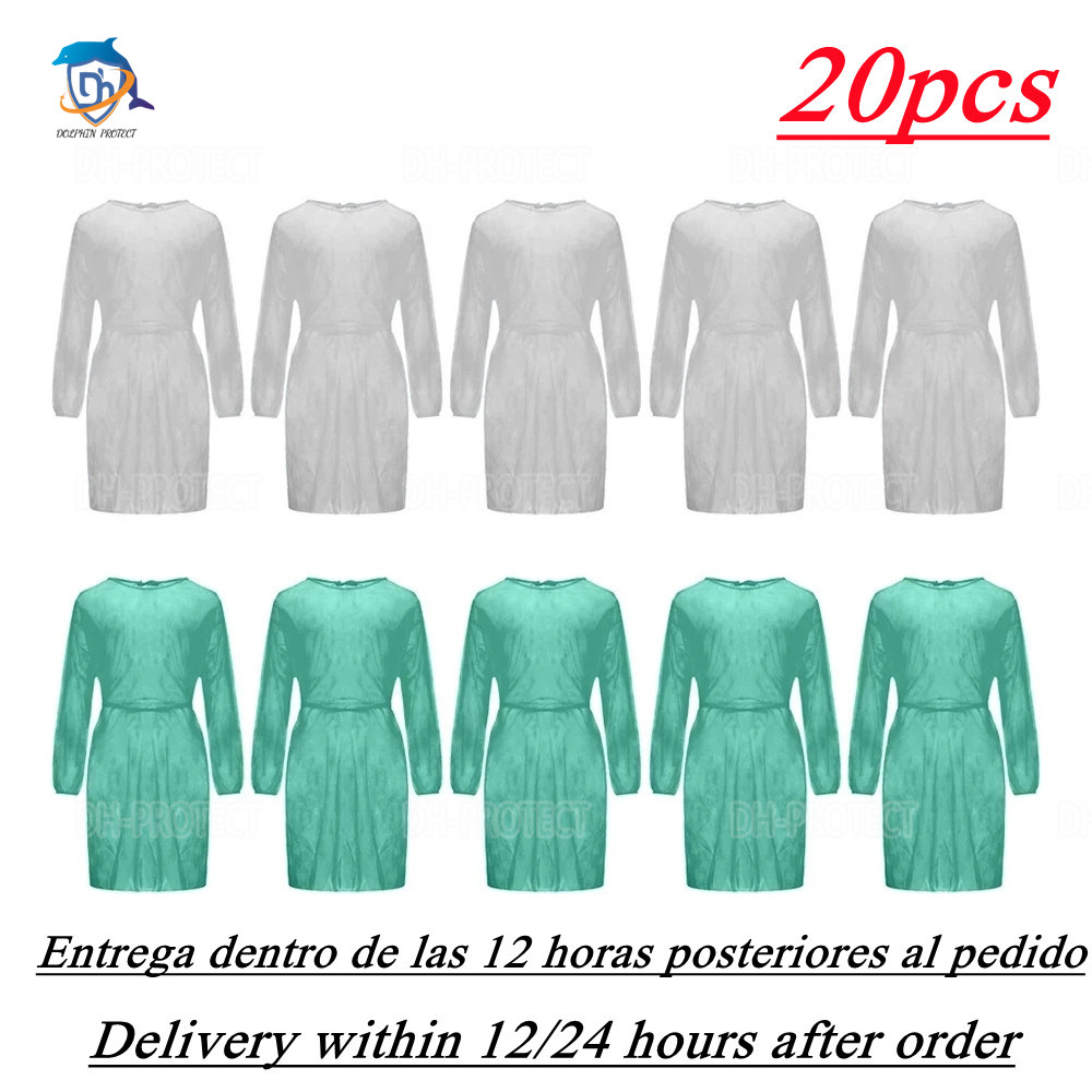 10 stücke Unisex Einweg Schutz Isolation Kleidung Anti-spucken Wasserdichte Anti-öl Fleck Stillkleid Anti-fog-Pflege Anzug