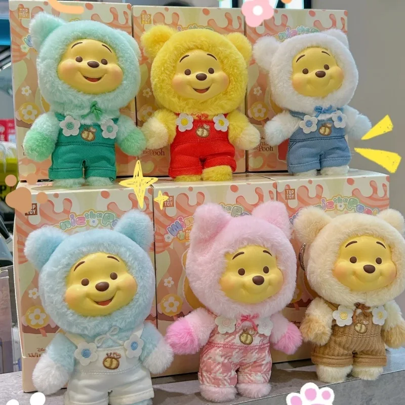 Disney Winnie The Pooh Candy Series Blind Box Cute Vinyl Face Pendant Pupu Bear Doll Fashion Trend Toy Kids Gift
