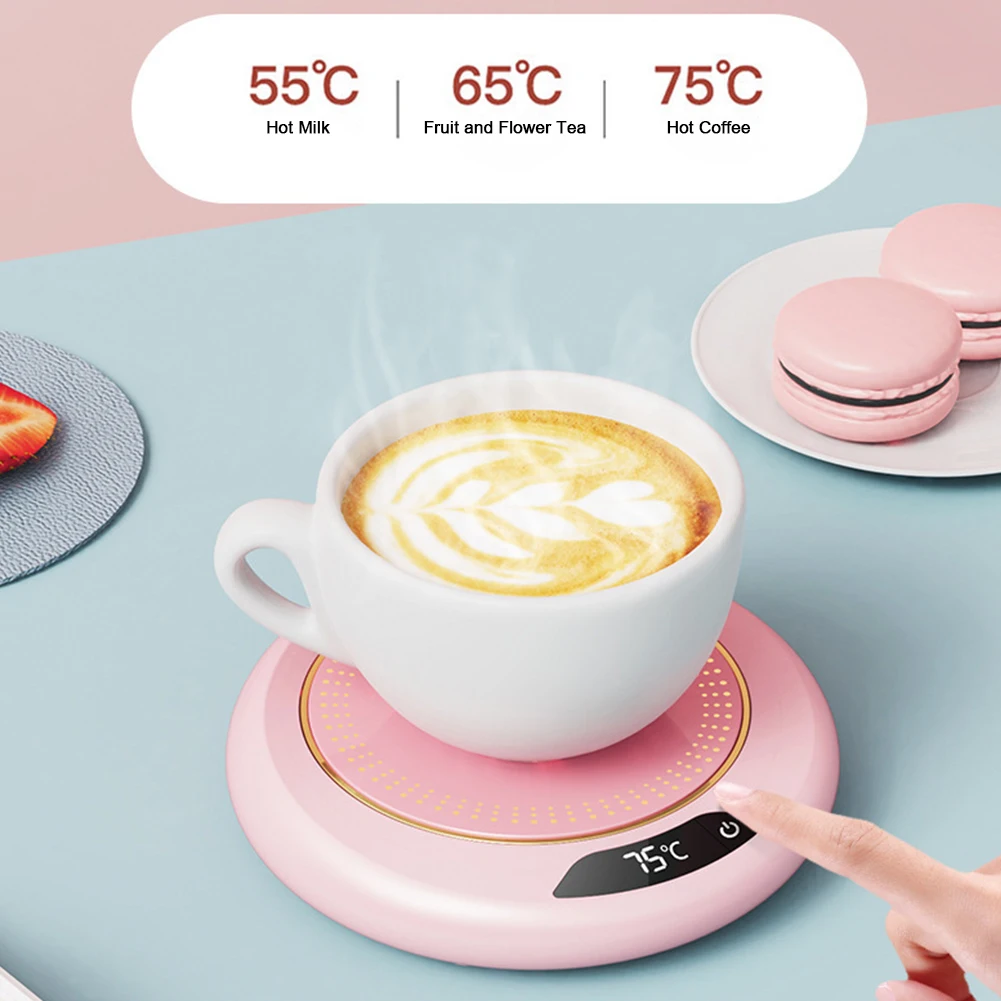 Calentador de tazas USB, posavasos calefactor, 3 Ajustes de temperatura, placa termostática caliente, almohadilla calefactora de agua, té y leche