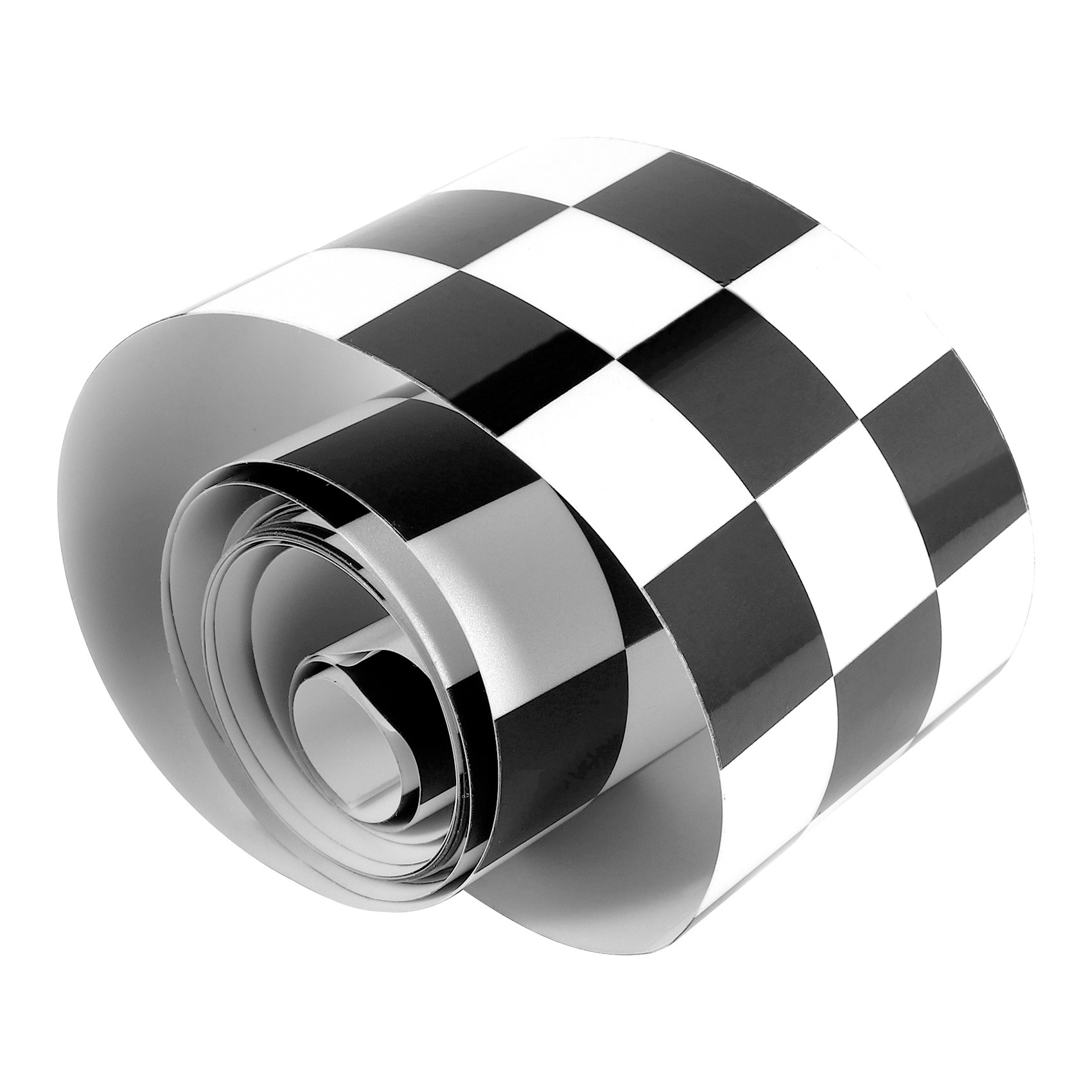 Fita decalque quadriculada para carro, motocicleta e moto tanque adesivo, preto e branco, 3 em