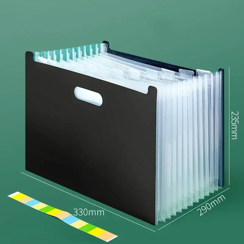 Nhiều Lớp Đứng Giấy Thử Nghiệm Túi Dọc Đàn Organ Túi A4 Lưu Trữ Dữ Liệu Túi Văn Phòng Sinh Viên Di Động Thư Mục Đồ Văn Phòng
