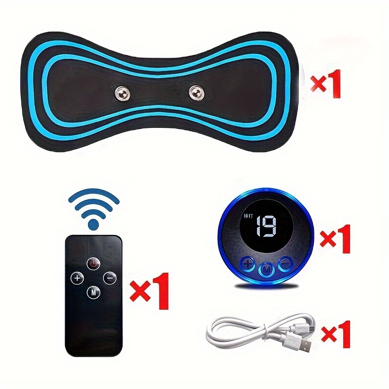 Muskel-Elektromassagegerät, 2/3/4 Stück, EMS-Nackenmassagegerät, 8 Modi, 19 Stufen der Stärke, Vibrationsinstrument-Behandlung