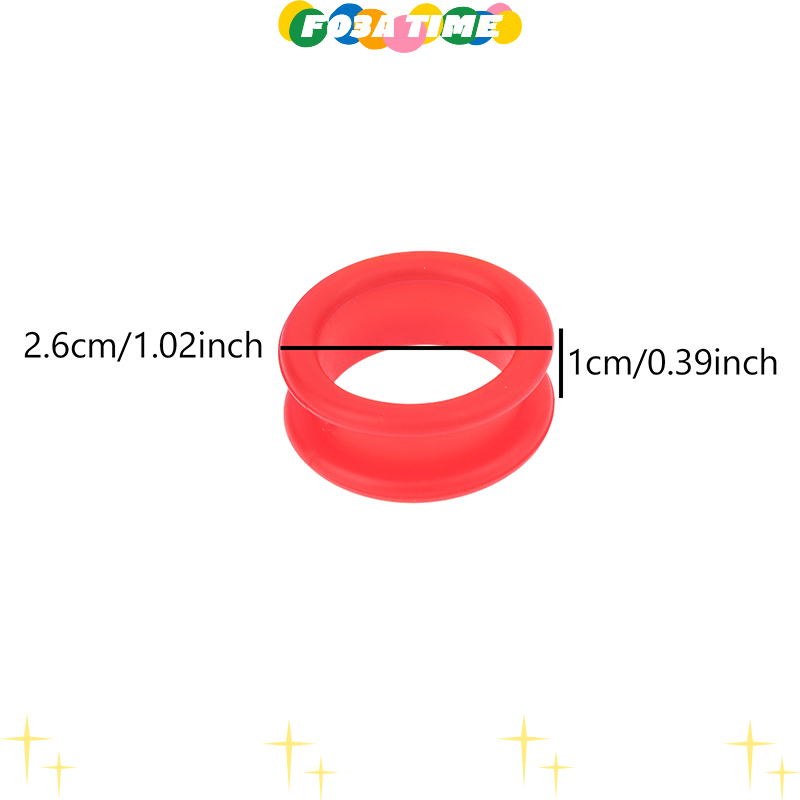 10Pcs Professional Barber Hair Shears Scissors Finger Rings Grips Inserts Soft Silicone Ring For Salon Barbers