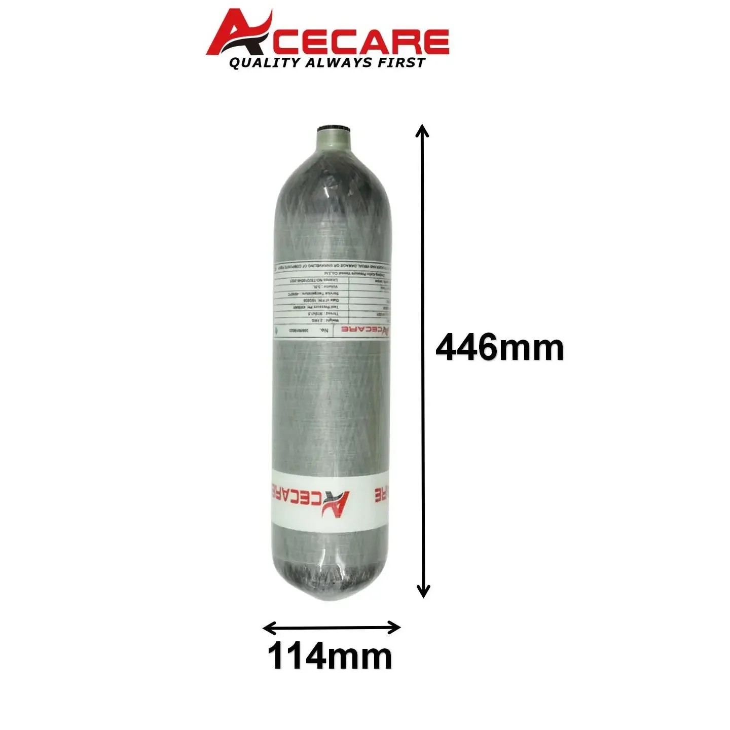 ACECARE 4500Psi 300Bar 3L Cilindro in fibra di carbonio Serbatoio ad alta pressione con regolatore di carica Stazione di riempimento per immersione HPA Scuba M18 * 1.5