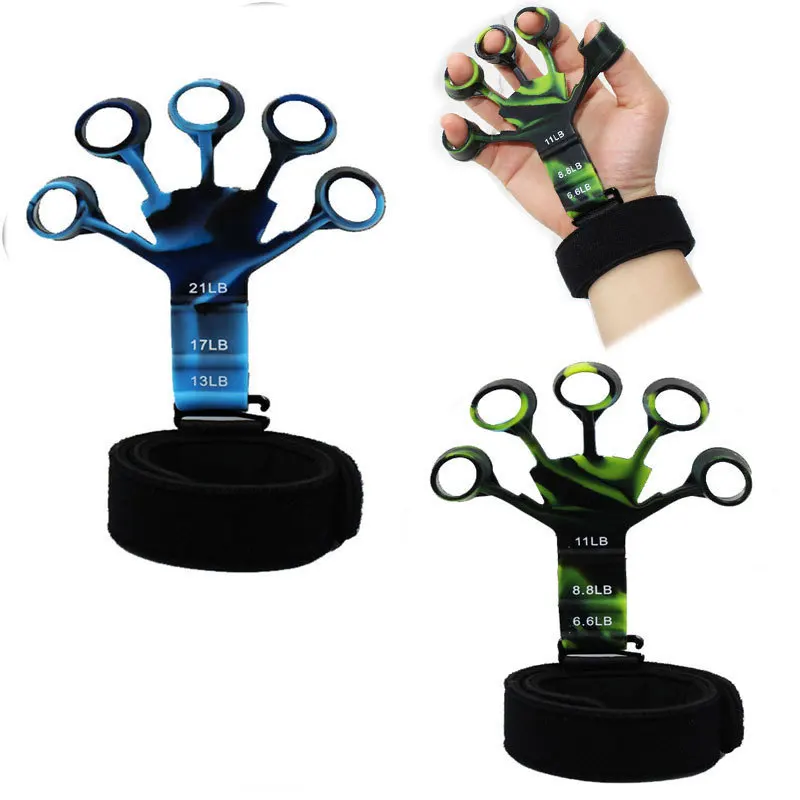 Esercitatore per dita con pinza per dito Esercitatore per chitarra con 6 livelli resistenti Recupero Strumenti fisici Rinforzo per le mani per pazienti