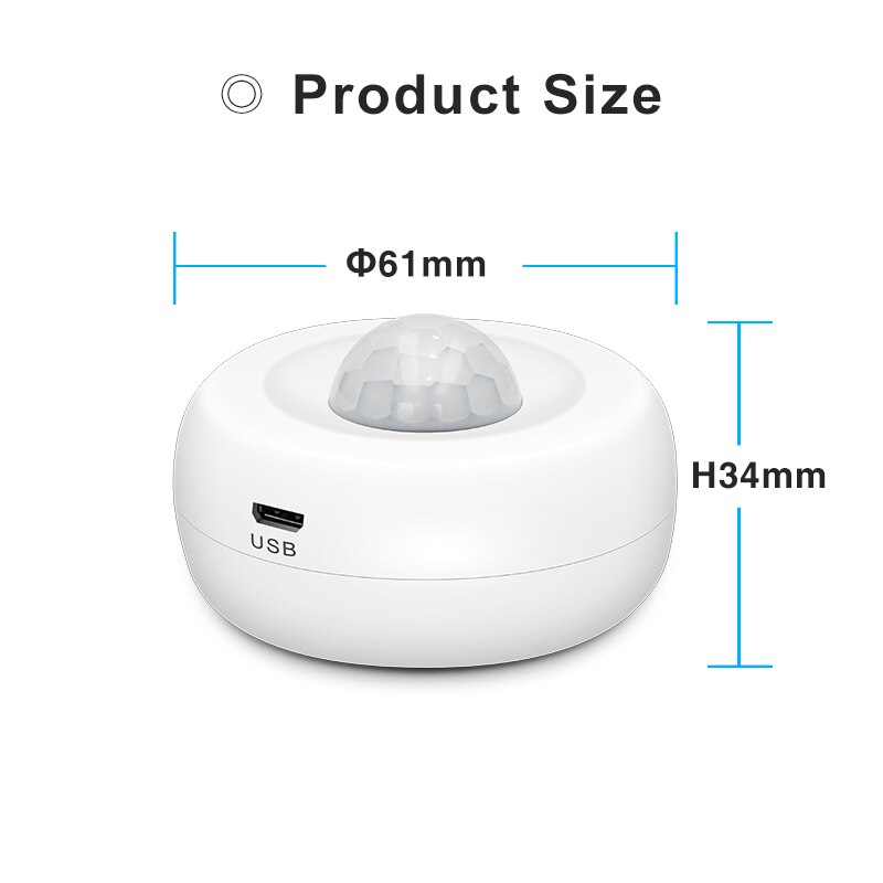 Capteur de détection de mouvement PIR intelligent, alarme antivol de sécurité, Tuya WiFi, contrôle d'application Smart Life, prise en charge d'Alexa Google Home