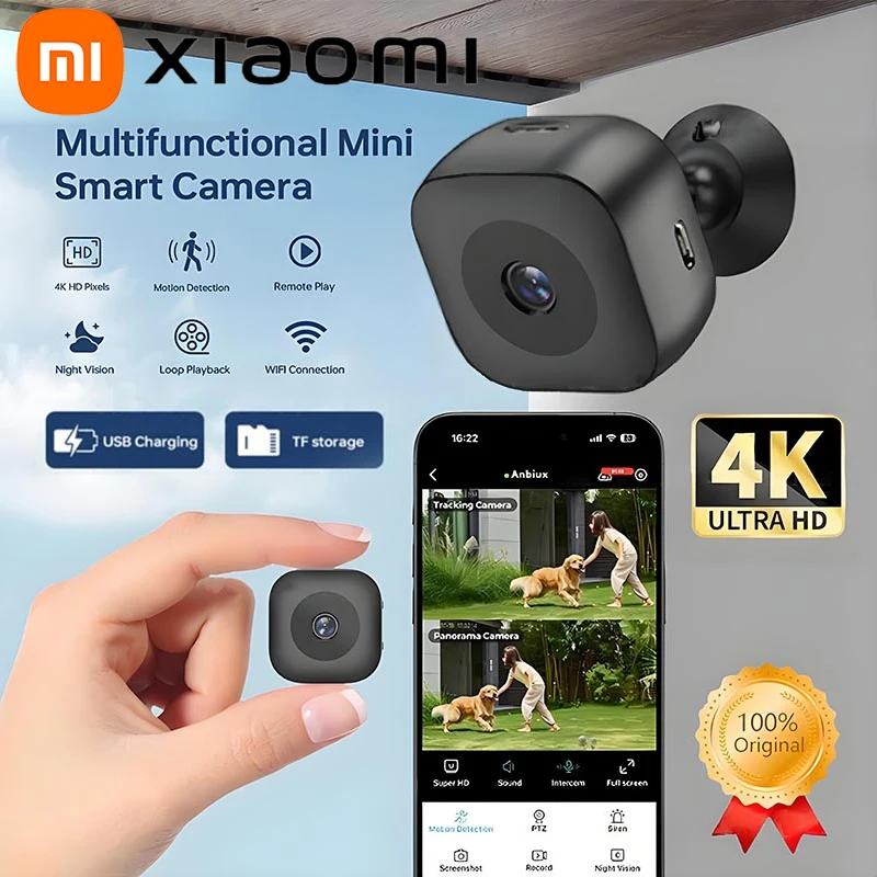 Cámara inalámbrica de 4K HD píxeles, Monitor remoto WiFi, detección de movimiento, alarma inteligente, cámara de visión nocturna, protección de seguridad, nuevo 2025