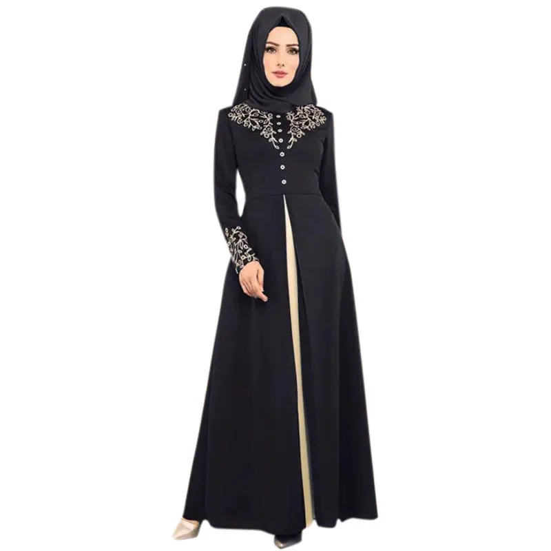 Muslimisches Kleid Damenmode Abaya Dubai Applikationen Türkei Damen Elegant Lang