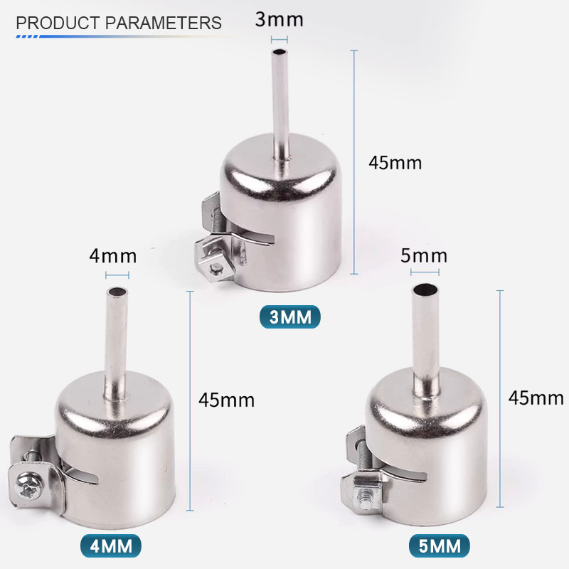 850 bocal de ar quente 3-12mm bocais universais de solda de ar bocais redondos para 852d 898 bocal de pistola de calor de solda