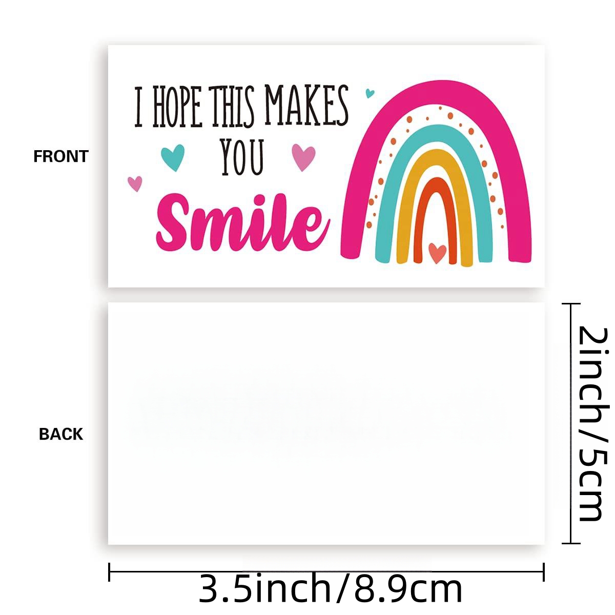 50 stuks Mini Ik hoop dat dit je glimlach maakt Bedrijf Bedankkaarten, winkelen Aankoop wenskaarten voor de waardering van de klant