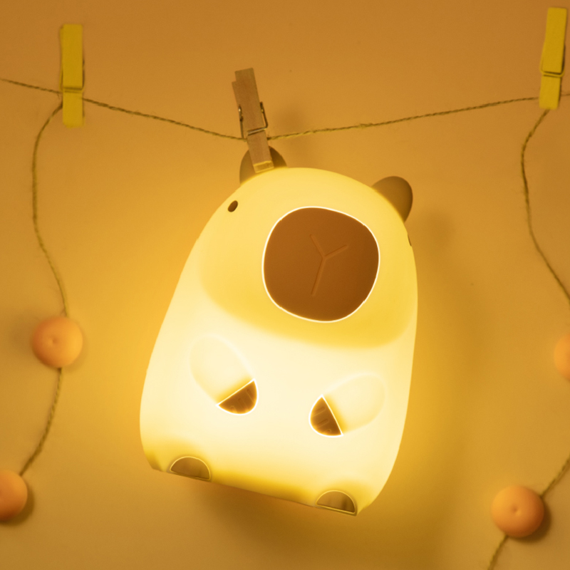 かわいいカピバラシリコンランプ動物ギフト USB 充電式タッチベッドサイドスリーピングライト装飾常夜灯子供部屋用